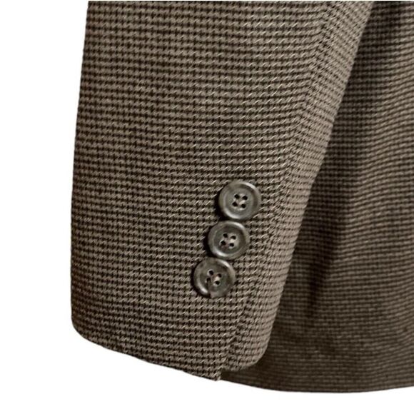 Oleg Cassini Paolo Brown 100% Wool Blazer Men’s Designer Luxury Coat US 42R - Picture 6 of 12